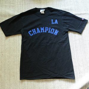 VTG Mens Champion LA T-shirt Size Medium Black